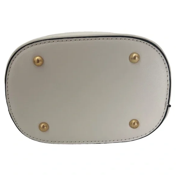 Wicker Tan & White Mini Handbag Crossbody Shoulder Purse Alyssa Bag - Picture 3 of 10